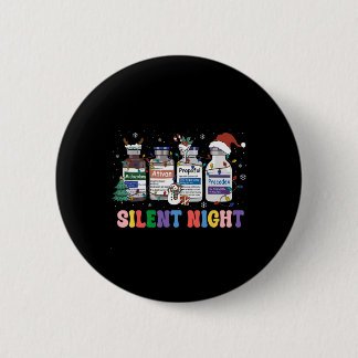 Macaron Rond 5 Cm Noël drôle infirmière médicale Noël Icu Nicu R