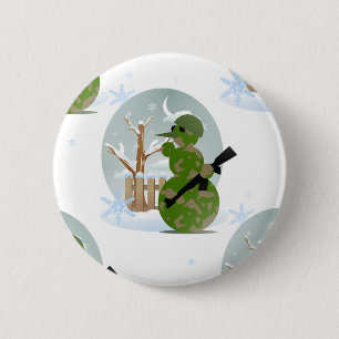 Macaron Rond 5 Cm noël du soldat des neiges