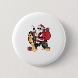 Macaron Rond 5 Cm Noël Éclairage Père Noël équitation Havanais Chien