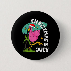 Macaron Rond 5 Cm Noël En Juillet Flamant Rose Mignon Été Chris