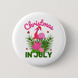 Macaron Rond 5 Cm Noël en juillet joli été flamingo