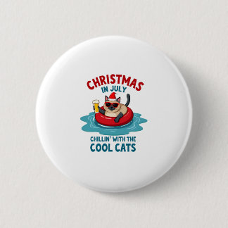 Macaron Rond 5 Cm Noël en juillet Papa Maman se détendent avec Sia