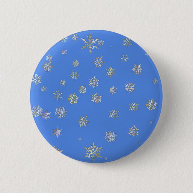 MACARON ROND 5 CM NOËL FLAKES DE NEIGE (Devant)