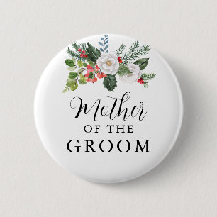 Macaron Rond 5 Cm Noël Hiver Belle-mère du marié Baby Shower