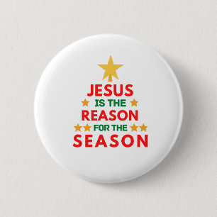 Macaron Rond 5 Cm Noël Jésus est la raison de la saison
