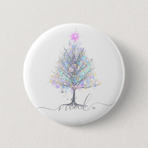 Macaron Rond 5 Cm Noel Noël artistique aux lumières pastel