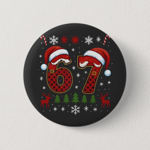 Macaron Rond 5 Cm Noël Six Sept 67 Santa Xmas Gen Alpha