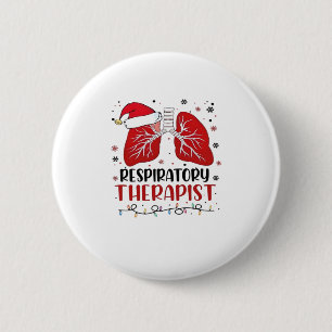 Macaron Rond 5 Cm Noël Thérapeute Respiratoire Infirmière, Poumon Ch