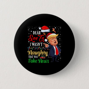 Macaron Rond 5 Cm Noël Trump Cher Père Noël Faux News Drôle Noël Moi