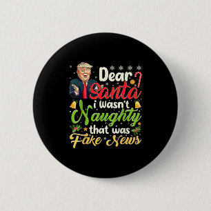 Macaron Rond 5 Cm Noël Trump Cher Père Noël Faux News Drôle Noël Moi