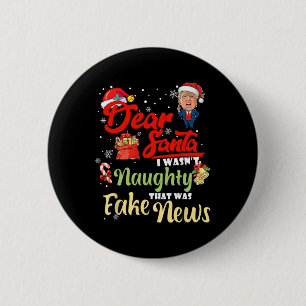 Macaron Rond 5 Cm Noël Trump Cher Père Noël Faux News Drôle Noël Moi