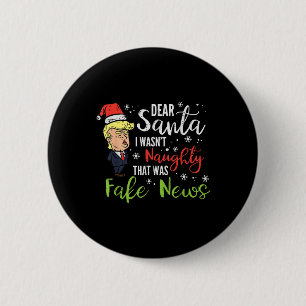 Macaron Rond 5 Cm Noël Trump Cher Père Noël Faux News Fausses Noël D