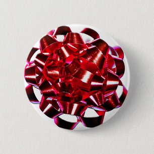 Macaron Rond 5 Cm Noël Vacances hiver Rouge Noël Ruban