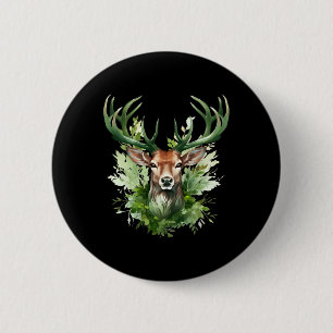 Macaron Rond 5 Cm Nœud celtique Cerf Élan irlandais Vert Saint-Patri