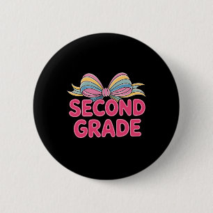 Macaron Rond 5 Cm Nœud Coquette de Deuxième Année Enseignants Retour