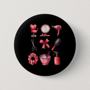 Macaron Rond 5 Cm Nœud Coquette Saint Valentin Coiffeur Coiffeuse Co