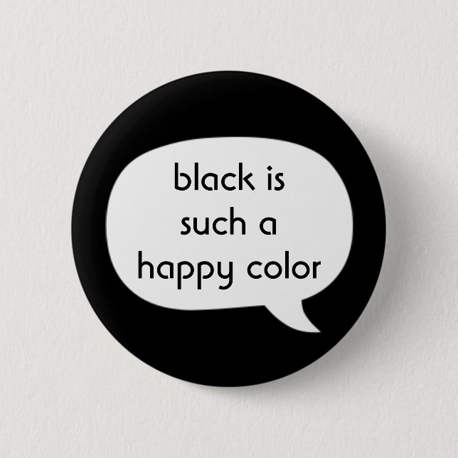 Macaron Rond 5 Cm Noir (Devant)