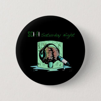 Macaron Rond 5 Cm Noir de bouton de SFSN