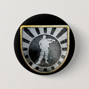 Macaron Rond 5 Cm Noir de Pin d'as