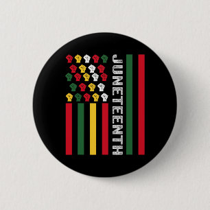 Macaron Rond 5 Cm Noir Histoire Drapeau Afro-Américain depuis 1865