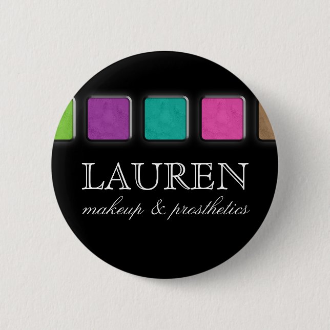 Macaron Rond 5 Cm Nom de l'artiste maquillage Bouton Bouton Broche P (Devant)