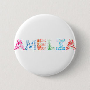 Macaron Rond 5 Cm Nom de lettre d'Amelia
