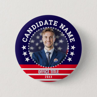Macaron Rond 5 Cm Nom du candidat à une campagne électorale politiqu