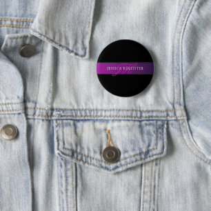 Macaron Rond 5 Cm Nom élégant & initiale/s monogrammée/s