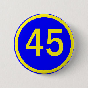 Macaron Rond 5 Cm nombre, 45, en cercle