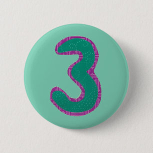 Macaron Rond 5 Cm Nombre à trois boutons
