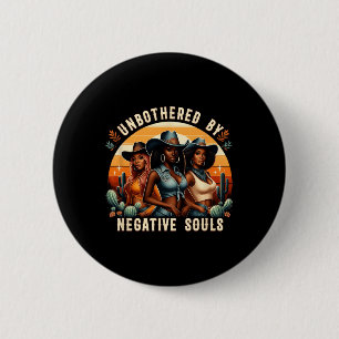 Macaron Rond 5 Cm Non embêté Par Les Âmes Négatives Black Cowgirls B