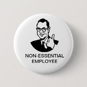 Macaron Rond 5 Cm Non-Essential Employee Button