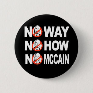 MACARON ROND 5 CM NON, NON COMMENT, PAS DE MCCAIN