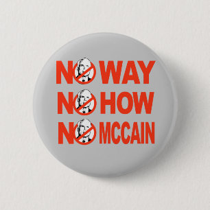 MACARON ROND 5 CM NON, NON COMMENT, PAS DE MCCAIN