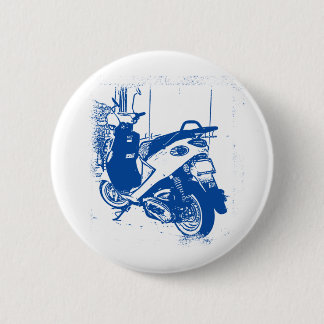 Macaron Rond 5 Cm Non scooter bleu d'ami d'habillement