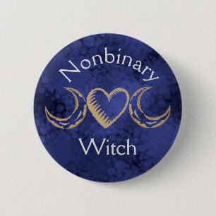 Macaron Rond 5 Cm Nonbinary Witch 2 Inch Round Button