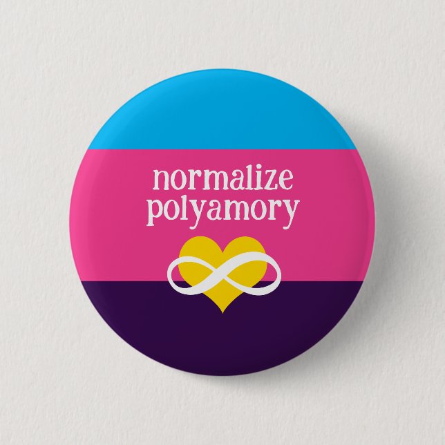 Macaron Rond 5 Cm normaliser polyamory (Devant)