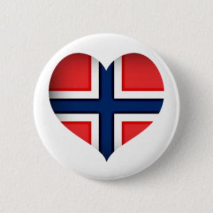 Macaron Rond 5 Cm Norway Flag
