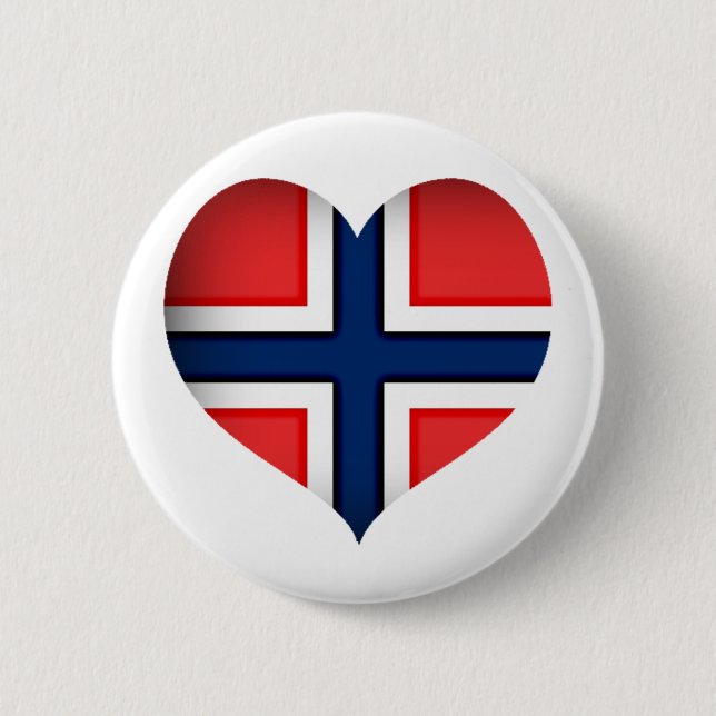 Macaron Rond 5 Cm Norway Flag (Devant)