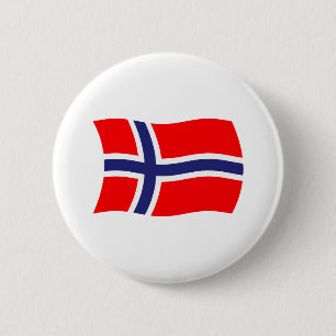 Macaron Rond 5 Cm Norway Flag Button