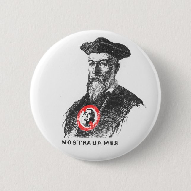 Macaron Rond 5 Cm Nostradamus dit NOBAMA ! (Devant)