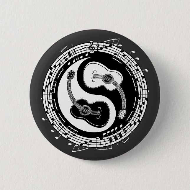 Macaron Rond 5 Cm Notation de Yin Guit (Devant)
