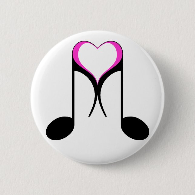Macaron Rond 5 Cm notes d'amour : 8e note : (Devant)
