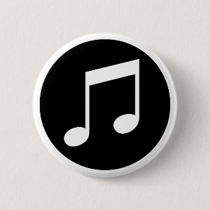 Macaron Rond 5 Cm Notes de musique
