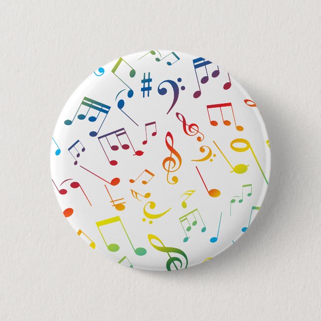 Macaron Rond 5 Cm Notes de Musique 4 (Devant)