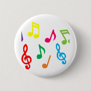 Macaron Rond 5 Cm Notes musicales