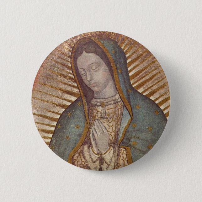 MACARON ROND 5 CM NOTRE DAME DE GUADALUPE (Devant)