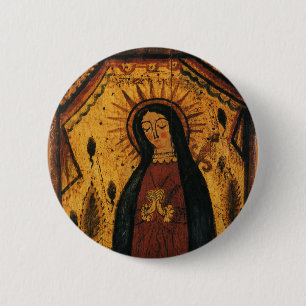 Macaron Rond 5 Cm Notre-Dame de Guadalupe par Pedro Antonio Fresquis