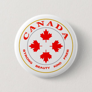 Macaron Rond 5 Cm Notre emblème du Canada