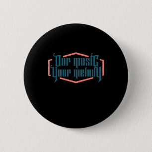 Macaron Rond 5 Cm Notre musique Votre mélodie